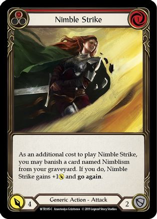 Nimble Strike (Rouge) (WTR185) - Bienvenue dans l'édition illimitée de Rathe Rainbow Foil 