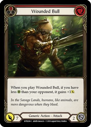 Taureau blessé (rouge) (WTR200) ​​- Bienvenue chez Rathe Unlimited Edition Rainbow Foil 