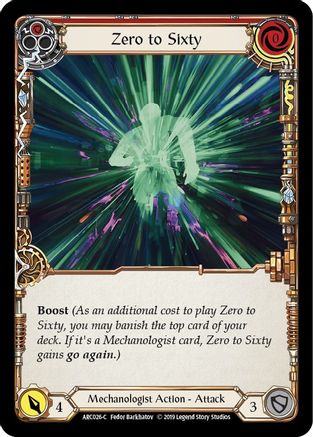 Zero to Sixty (Rouge) (ARC026) - Arcane Rising Édition illimitée Rainbow Foil 