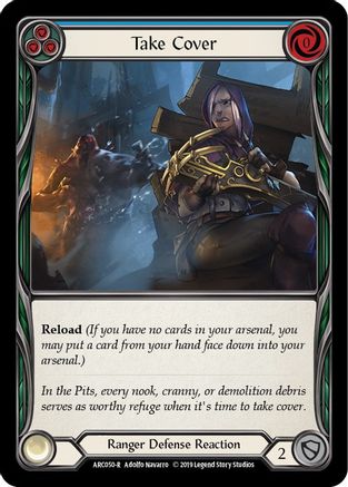 À couvert (bleu) (ARC050) - Arcane Rising Édition illimitée Rainbow Foil 