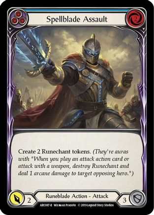 Assaut de la Lame Magique (Bleu) (ARC087) - Arcane Rising Édition Illimitée Arc-en-ciel 