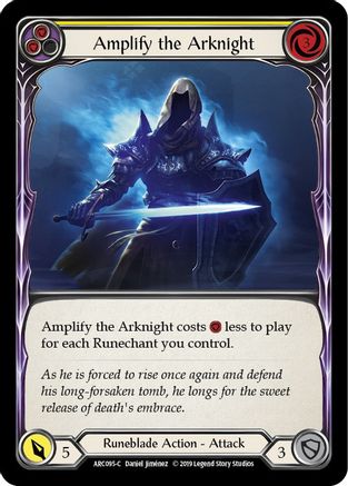 Amplifiez l'Arknight (Jaune) (ARC095) - Arcane Rising Édition illimitée Rainbow Foil