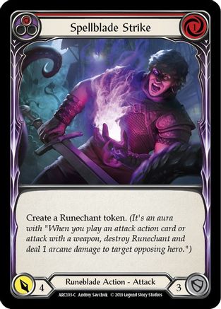 Frappe de la Lame Magique (Rouge) (ARC103) - Arcane Rising Édition Illimitée Arc-en-ciel 