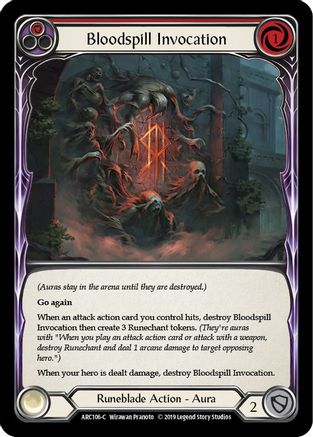 Invocation de Bloodspill (Rouge) (ARC106) - Arcane Rising Édition illimitée Rainbow Foil 