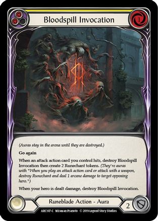 Invocation du Déversement de Sang (Jaune) (ARC107) - Arcane Rising Édition Illimitée Arc-en-ciel 