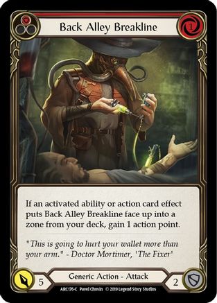 Back Alley Breakline (Rouge) (ARC176) - Arcane Rising Édition illimitée Rainbow Foil 