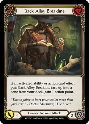 Back Alley Breakline (jaune) (ARC177) - Arcane Rising Édition illimitée Rainbow Foil 