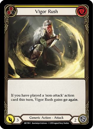Vigor Rush (Jaune) (ARC198) - Arcane Rising Édition illimitée Rainbow Foil 