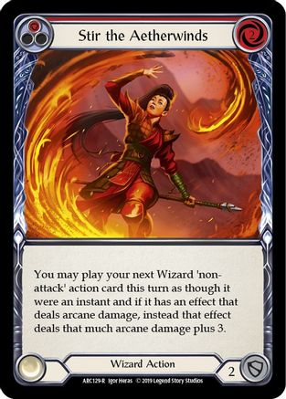 Remuez les vents d'Éther (Rouge) (ARC129) - Arcane Rising Édition illimitée Feuille arc-en-ciel 