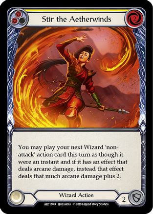 Remuez les vents d'Éther (jaune) (ARC130) - Arcane Rising Édition illimitée Feuille arc-en-ciel 