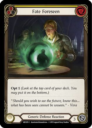 Destin Prévu (Jaune) (ARC201) - Édition illimitée d'Arcane Rising 