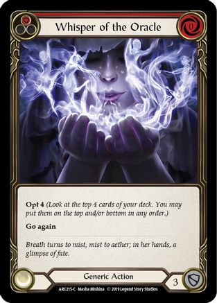 Murmure de l'Oracle (Rouge) (ARC215) - Arcane Rising Édition illimitée Rainbow Foil 