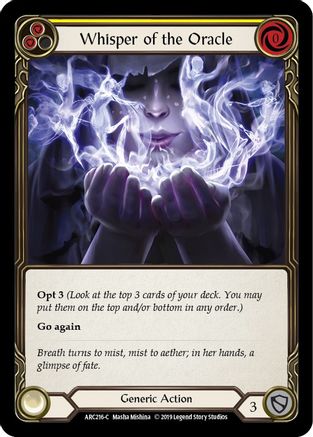 Murmure de l'Oracle (Jaune) (ARC216) - Arcane Rising Édition illimitée Rainbow Foil 