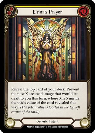 Prière d'Eirina (Jaune) (ARC174) - Arcane Rising Édition illimitée Rainbow Foil 