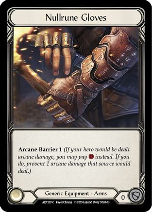 Gants Nullrune (ARC157) - Édition illimitée d'Arcane Rising 