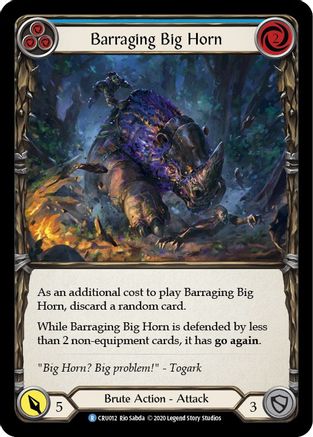 Barraging Big Horn (Bleu) (CRU012) - Crucible of War Édition illimitée Arc-en-ciel 