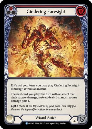 Cindering Foresight (Red) (CRU165) - Crucible of War 1st Edition Rainbow Foil