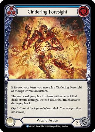 Cindering Foresight (Bleu) (CRU167) - Crucible of War Édition illimitée Arc-en-ciel 