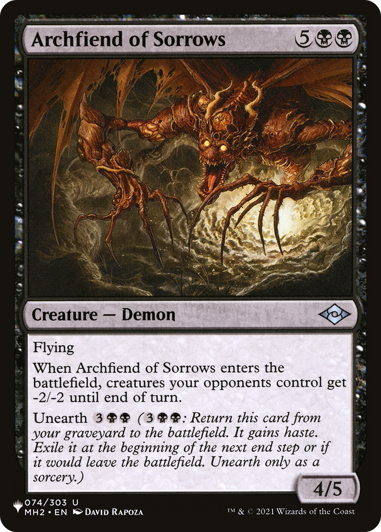 Archfiend of Sorrows (LIST-MH2-74) - The List