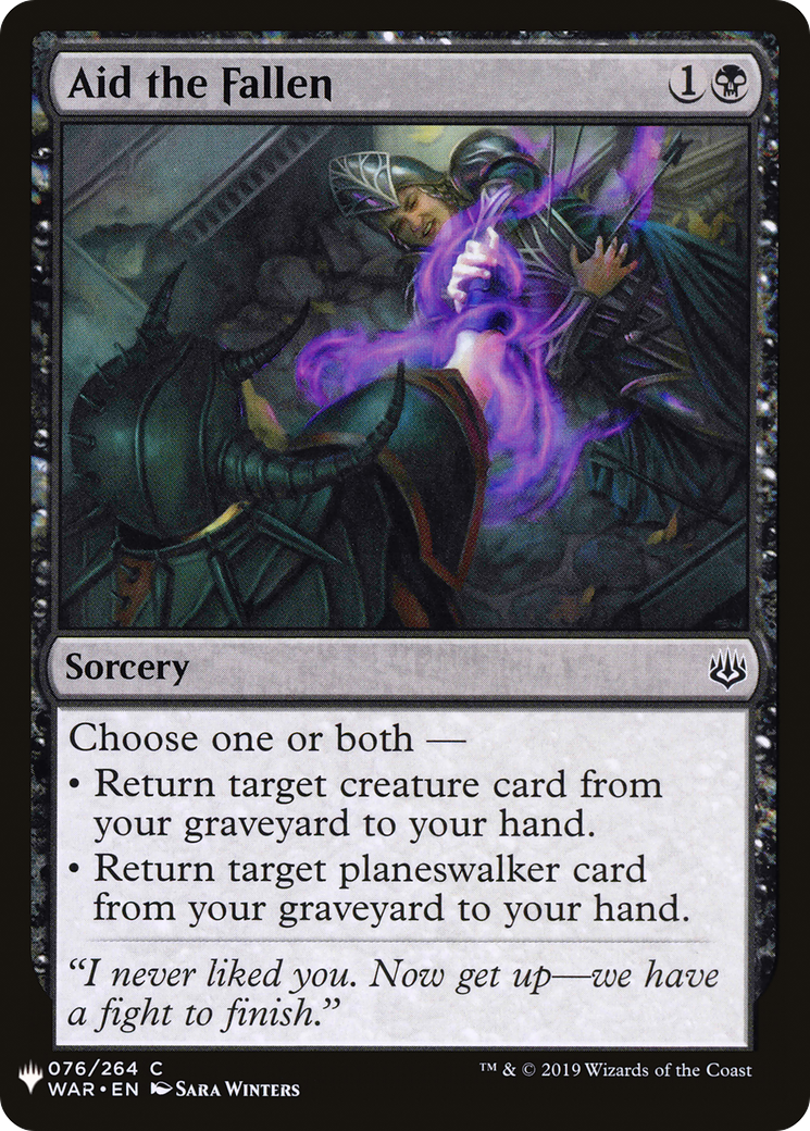 Aide aux morts (PLST-WAR-76) - La liste 