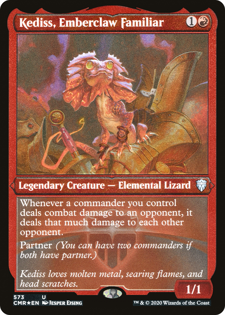 Kediss, familier de la Griffe de Braise (CMR-573) - Commander Legends - Feuille gravée 