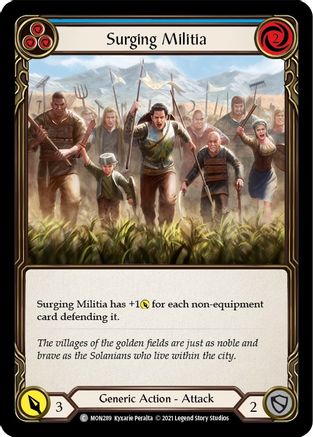 Surging Militia (Bleu) (MON289) - Monarch Unlimited Edition Rainbow Foil 