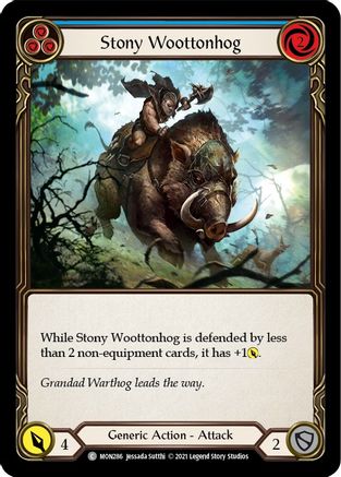 Stony Woottonhog (bleu) (MON286) - Monarch Unlimited Edition Rainbow Foil 