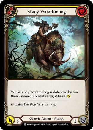 Stony Woottonhog (jaune) (MON285) - Monarch Unlimited Edition Rainbow Foil 