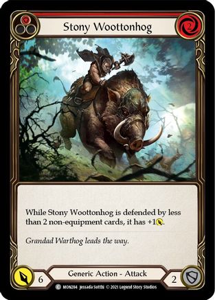Stony Woottonhog (rouge) (MON284) - Monarch Unlimited Edition Rainbow Foil 