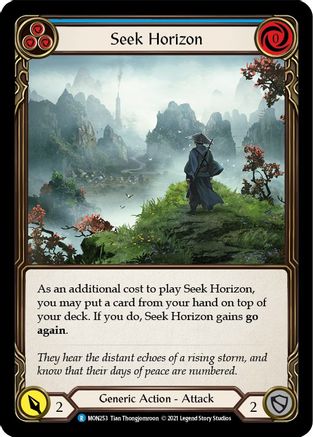 Seek Horizon (Blue) (MON253) - Monarch Unlimited Edition Rainbow Foil