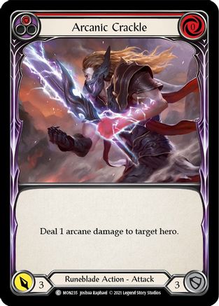 Arcanic Crackle (rouge) (MON235) - Monarch 1re édition Rainbow Foil 