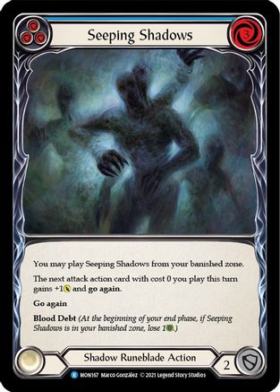 Seeping Shadows (Blue) (MON167) - Monarch 1st Edition