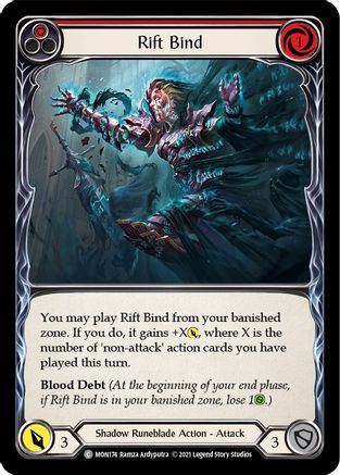 Rift Bind (Red) (MON174) - Monarch Unlimited Edition Rainbow Foil
