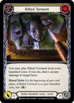 Rifted Torment (Yellow) (MON178) - Monarch 1st Edition