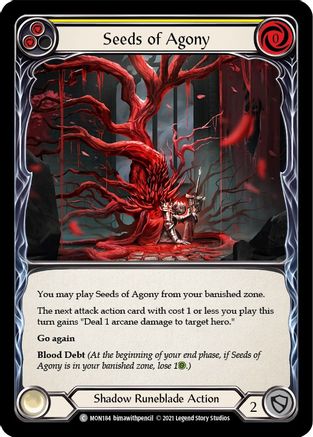 Seeds of Agony (Yellow) (MON184) - Monarch 1st Edition