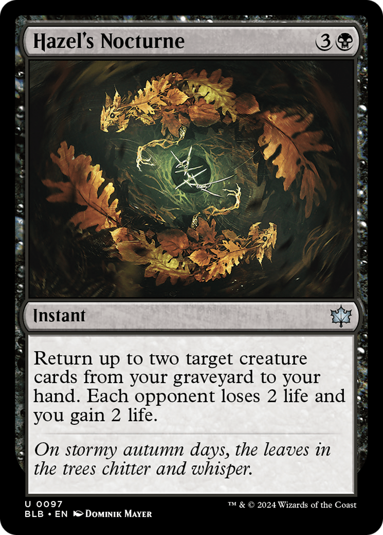 Nocturne de Hazel (BLB-097) - Bloomburrow Foil 