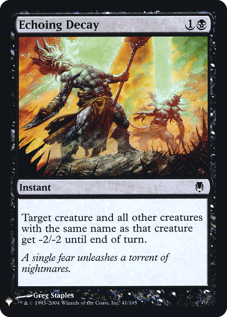 Echoing Decay (LIST-041) - The List Foil