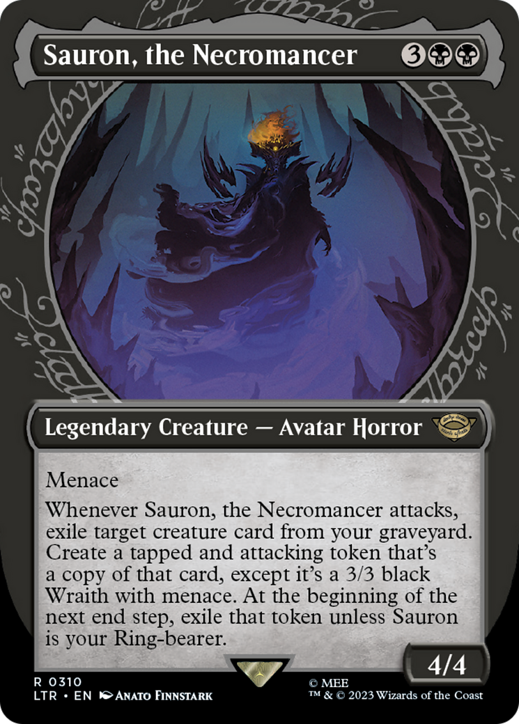 Sauron, the Necromancer (Showcase) (LTR-310) - The Lord of the Rings: Tales of Middle-earth: (Showcase) (Borderless) Foil