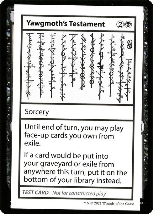 Yawgmoth's Testament (No PW Symbol)