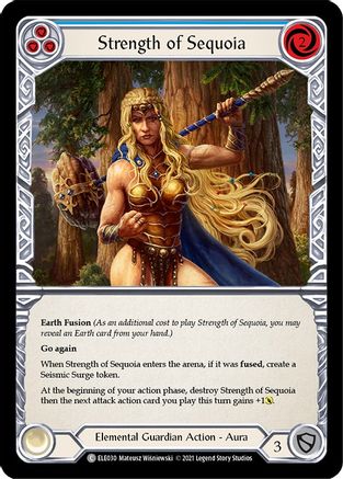 Strength of Sequoia (Blue) (ELE030) - Tales of Aria Unlimited Edition Rainbow Foil