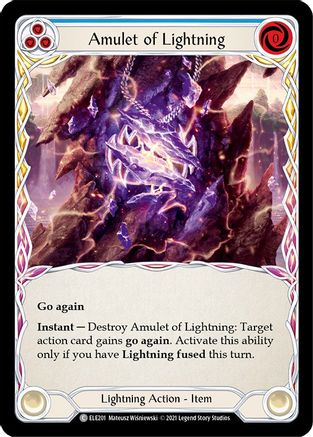 Amulet of Lightning (ELE201) - Tales of Aria 1st Edition Rainbow Foil