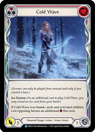 Vague de froid (rouge) (ELE038) - Tales of Aria 1re édition Rainbow Foil 