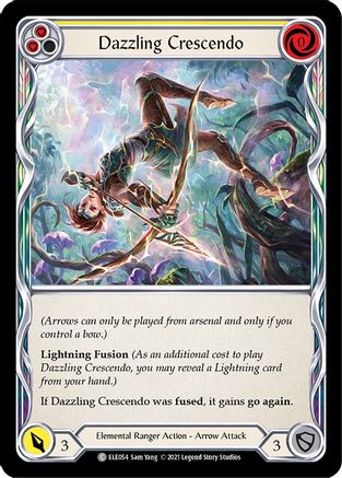 Crescendo éblouissant (jaune) (ELE054) - Tales of Aria 1re édition Rainbow Foil 
