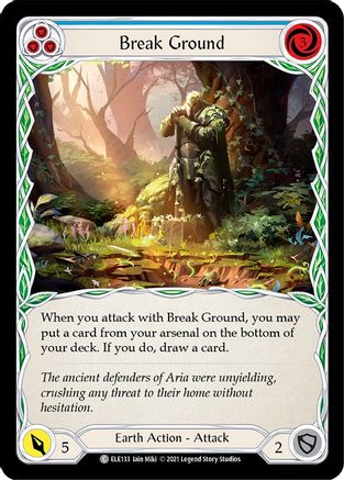 Break Ground (Bleu) (ELE133) - Tales of Aria Édition illimitée Rainbow Foil 