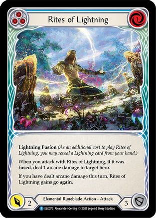 Rites of Lightning (Blue) (ELE072) - Tales of Aria 1st Edition