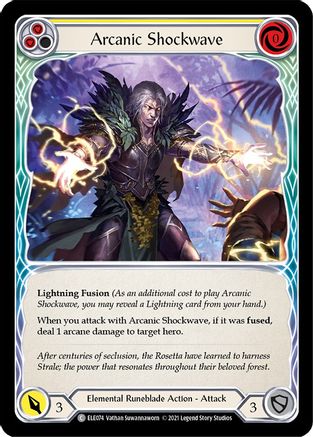 Onde de choc arcanique (jaune) (ELE074) - Tales of Aria Édition illimitée Rainbow Foil 