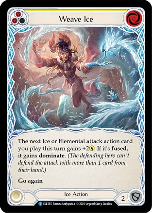 Tissage de glace (jaune) (ELE155) - Tales of Aria 1re édition Rainbow Foil 