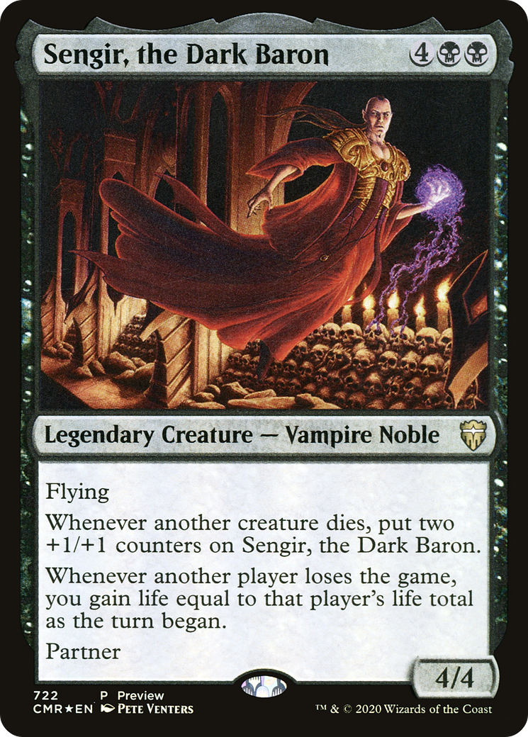 Sengir, the Dark Baron (Alternate Art) (PRE-722) - Commander Legends Foil