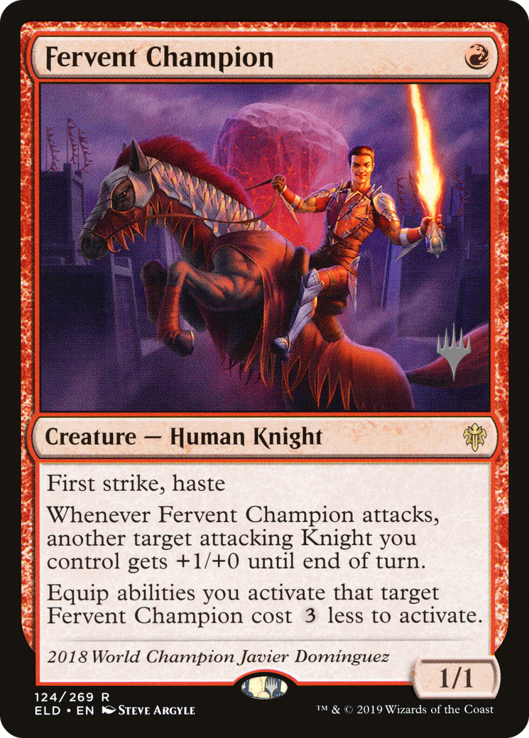 Fervent Champion (PPELD-124) - Throne of Eldraine Promos