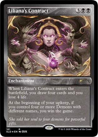 Liliana's Contract (161) (Foil Etched) (SLD-161) - Secret Lair Drop Series Foil